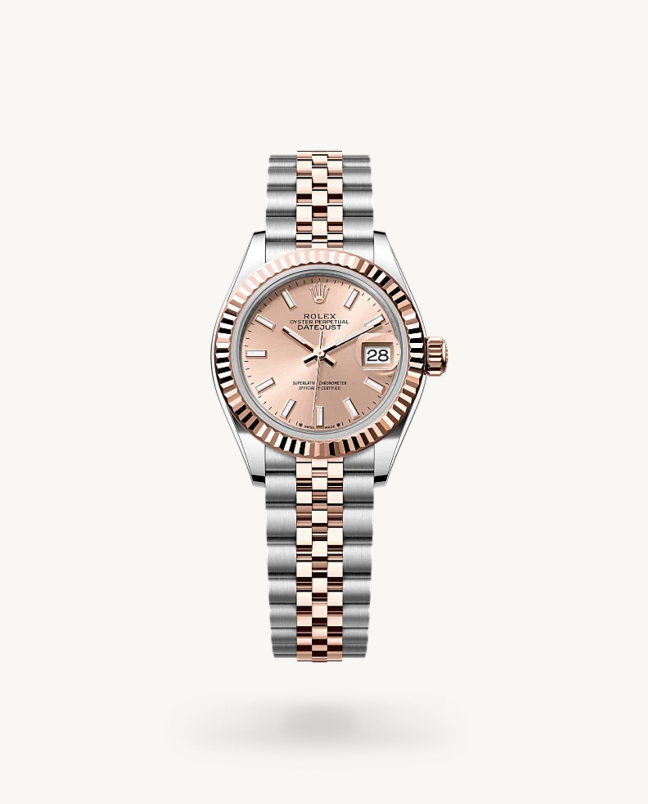 Rolex Datejust 31 Steel & Rose Salmon Pink Baton Dial – Jubilee