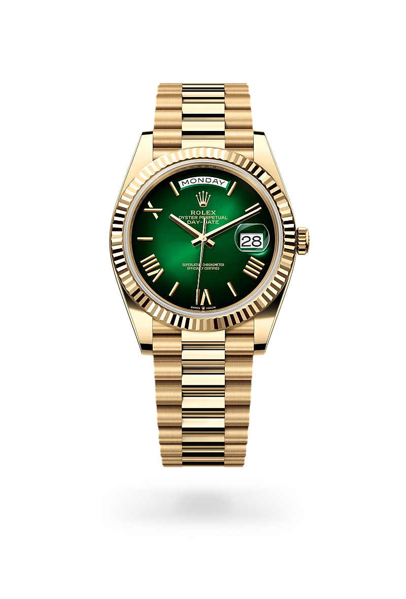 Rolex Day-Date 40 Yellow Gold Green Ombré Dial