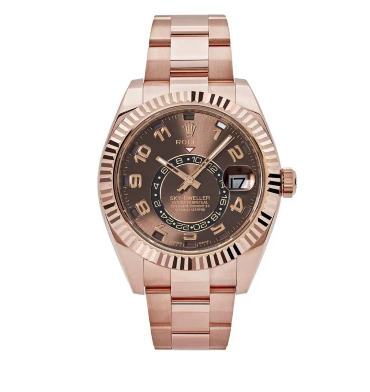 Rolex Sky-Dweller Rose Gold Chocolate Arabic Dial (Discontinued)