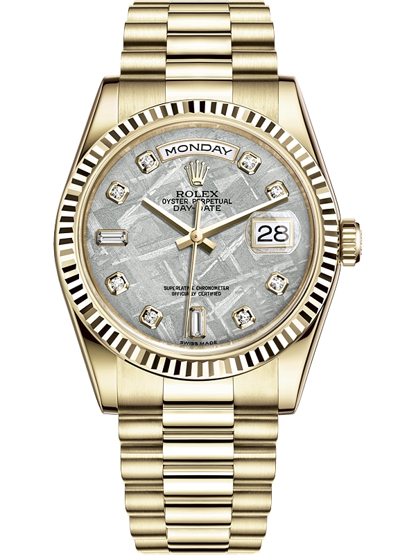 Rolex Day-Date 36 Yellow Gold Meteorite Dial